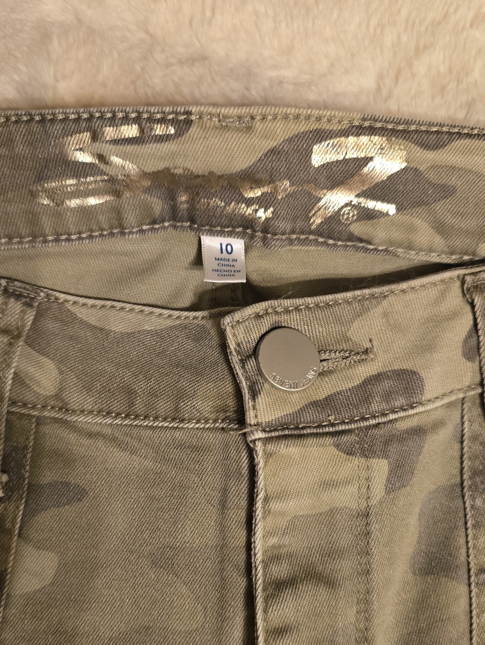 Seven7 Camo Mid-Rise Utility Ankle Skinny Jeans - Picture 2 of 12